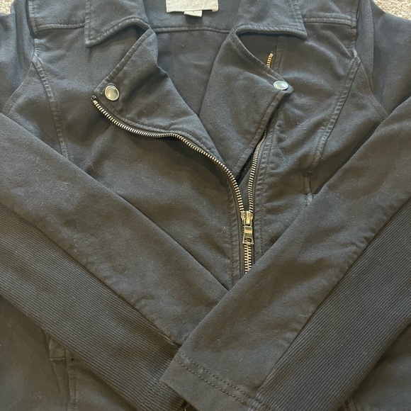 Anthropologie Marrakech Black Knit Moto Jacket, Size Small - Picture 13 of 13